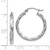 Image of 20mm 14K White Gold Polished 3.25mm Twisted Hoop Earrings TC374