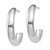 Image of 17mm 14K White Gold Polished 3.5mm J-Hoop Earrings