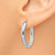 Image of 16mm 14K White Gold Polished 3.5mm Oval Hoop Earrings TE267