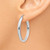 Image of 17mm 14K White Gold Polished 3.75mm Oval Tube Hoop Earrings TF114