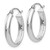 Image of 10mm 14K White Gold Polished 3.75mm Oval Tube Hoop Earrings TF116