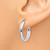 Image of 10mm 14K White Gold Polished 3.75mm Oval Tube Hoop Earrings TF116