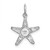 Image of 14K White Gold Polished 3-Dimensional Starfish Pendant