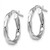 Image of 20mm 14K White Gold Polished and Textured Hoop Earrings LE1212