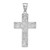 Image of 14K White Gold Polished and Textured Nugget-Style Cross Pendant
