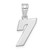 Image of 14K White Gold Polished Block Number 7 Pendant