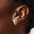 Image of 12.5mm 14K White Gold Polished Brushed Shiny-Cut Hoop Earrings