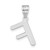 Image of 14K White Gold Polished Bubble Letter F Initial Pendant