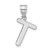 Image of 14K White Gold Polished Bubble Letter T Initial Pendant