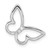Image of 14K White Gold Polished Butterfly Diamond Chain Slide Pendant PM8521-005-WA