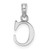 Image of 14K White Gold Polished C Block Initial Pendant