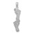 Image of 14K White Gold Polished Double Vertical Feet Pendant