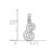 Image of 14K White Gold Polished E Script Initial Pendant