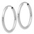 Image of 22mm 14K White Gold Polished Endless 2mm Hoop Earrings H992