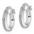 Image of 14mm 14K White Gold Polished Glimmer Infused Hoop Earrings LE332