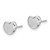 Image of 14K White Gold Polished Heart Post Earrings TH997