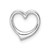 Image of 14K White Gold Polished Heart Slide Pendant C2917W