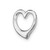 Image of 14K White Gold Polished Heart Slide Pendant C2917W