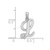 Image of 14K White Gold Polished L Script Initial Pendant
