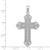 Image of 14K White Gold Polished Large Rope Frame Filigree Cross Pendant