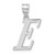 Image of 14K White Gold Polished Letter E Initial Pendant