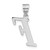 Image of 14K White Gold Polished Letter F Initial Pendant