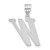 Image of 14K White Gold Polished Letter W Initial Pendant Image of 14K White Gold Polished Letter W Initial Pendant