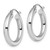 Image of 26mm 14K White Gold Polished Lightweight Hoop Earrings LE1284