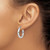 Image of 26mm 14K White Gold Polished Lightweight Hoop Earrings LE1284