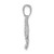 Image of 14K White Gold Polished Open-Backed Bass Fish Pendant
