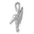 Image of 14K White Gold Polished Open-Backed Hummingbird Slide Pendant