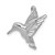 Image of 14K White Gold Polished Open-Backed Hummingbird Slide Pendant
