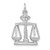Image of 14K White Gold Polished Open-Backed Large Scales Of Justice Charm