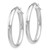 Image of 26mm 14K White Gold Polished Oval Hoop Earrings LE1049