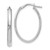 Image of 26mm 14K White Gold Polished Oval Hoop Earrings LE1049