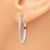 Image of 22mm 14K White Gold Polished Oval Tube Hoop Earrings TF972