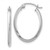 Image of 22mm 14K White Gold Polished Oval Tube Hoop Earrings TF972