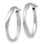 Image of 18mm 14K White Gold Polished Oval Twist Hoop Earrings