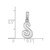 Image of 14K White Gold Polished S Script Initial Pendant