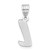 Image of 14K White Gold Polished Script Letter L Initial Pendant