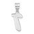 Image of 14K White Gold Polished Script Letter T Initial Pendant
