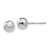 Image of 7mm 14K White Gold Polished Shiny-Cut 7mm Ball Stud Post Earrings