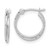 Image of 12.9mm 14K White Gold Polished Shiny-Cut Double Hoop Earrings