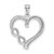 Image of 14K White Gold Polished Small Infinity Heart Pendant