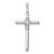 Image of 14K White Gold Polished Tube Cross Pendant K6195