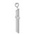 Image of 14K White Gold Polished Tube Cross Pendant K6206