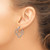 Image of 26.85mm 14K White Gold Polished Twisted Circles Hoop Earrings TF1232W