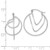 Image of 26.85mm 14K White Gold Polished Twisted Circles Hoop Earrings TF1232W