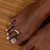 Image of 14K White Gold Polished w/ Design Toe Ring