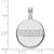 Image of 14K White Gold Purdue Large Disc Pendant by LogoArt